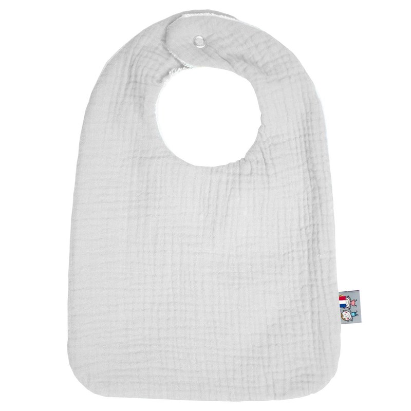 Bavoir en gaze de coton jeanne gris