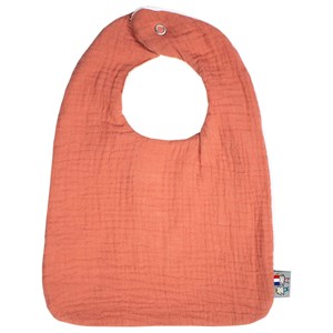 Bavoir gaze de coton, jeanne terracotta
