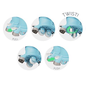 Rollers évolutifs twista bleus 24 - 28