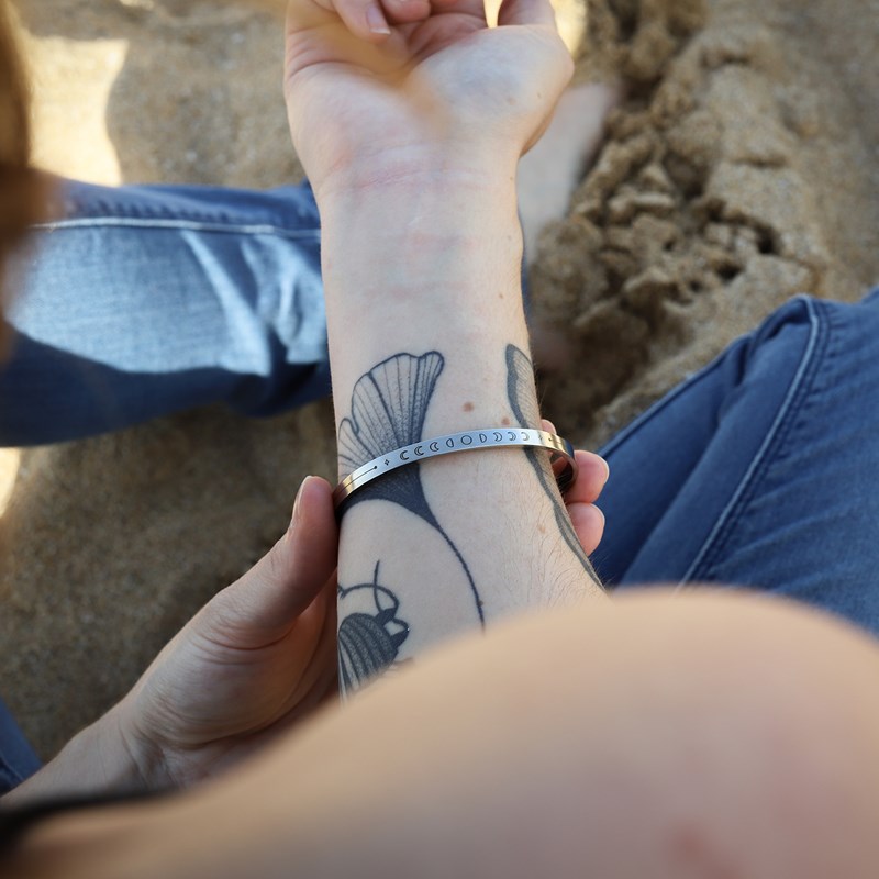 Monzémaré - Bracelet jonc femme cycle-phase de lune