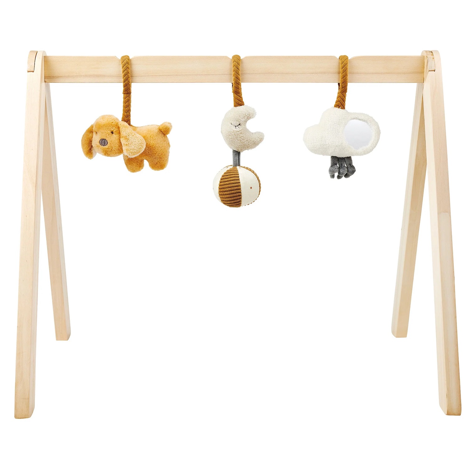 Jouets d veil b b pour arche en coton bio marron blanc et beige