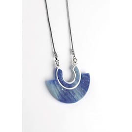 Collier pendantif aurore bleu indigo