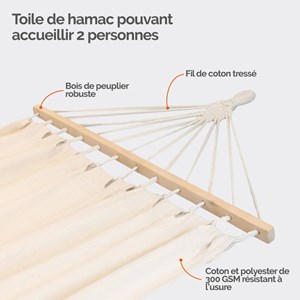 Toile de hamac 150 x 270 cm - beige