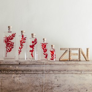 Plante immergée ruscus rouge h12