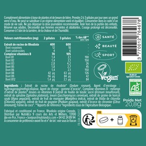 Rhodiola bio - anti-stress - 1 mois