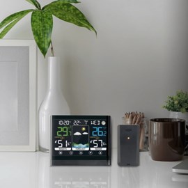 Station météo tactile avec écran lcd cou