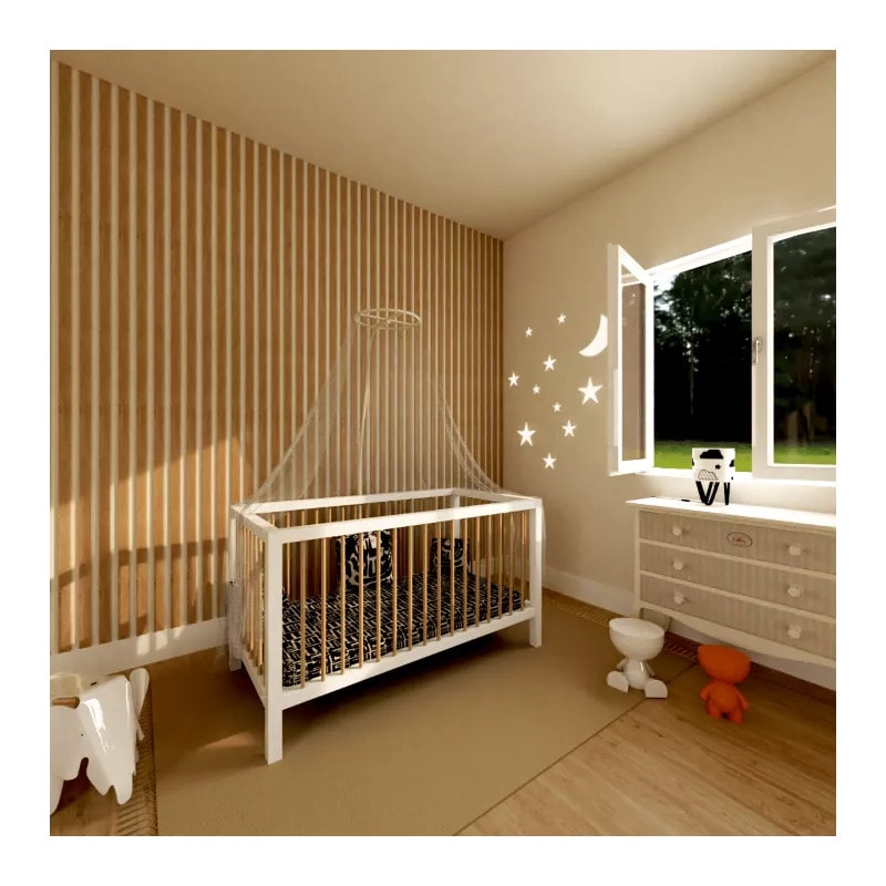 Ciel de lit pour chambre d'enfant de qualité unique, adapté pour lit bébé,  lit bébé
