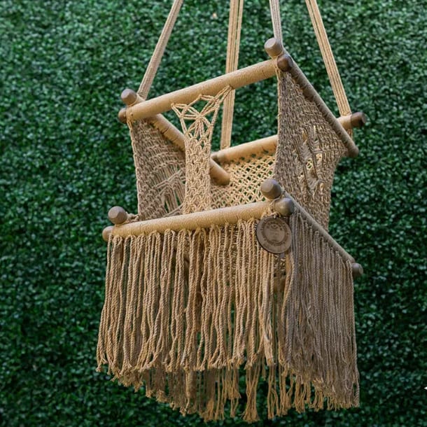 Hamac bébé macramé kaki (Hamac Del Sol) - Image 2