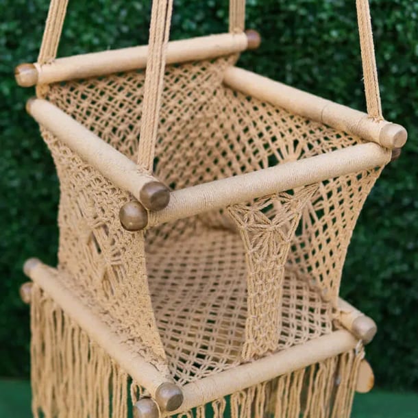 Hamac bébé macramé kaki (Hamac Del Sol) - Image 3