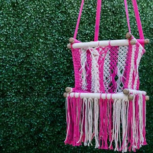 Hamac bébé macramé rosado