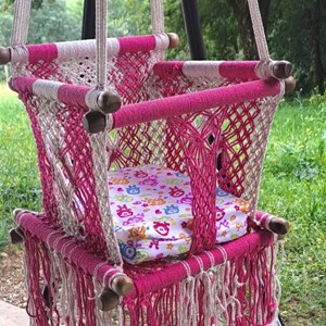 Hamac bébé macramé rosado