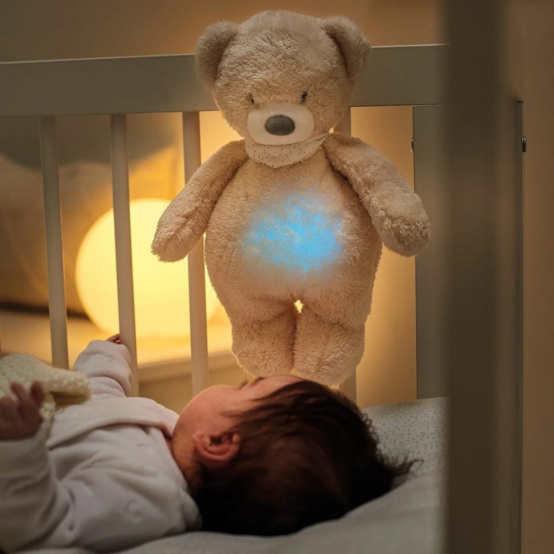 Veilleuse peluche ours beige sleepy (Nattou) - Image 1