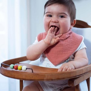 Bavoir bandana gaze de coton jeanne