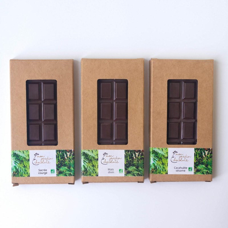 Pack de 3 tablettes pralinées bio