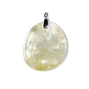 Pendentif citrine - pierre plate