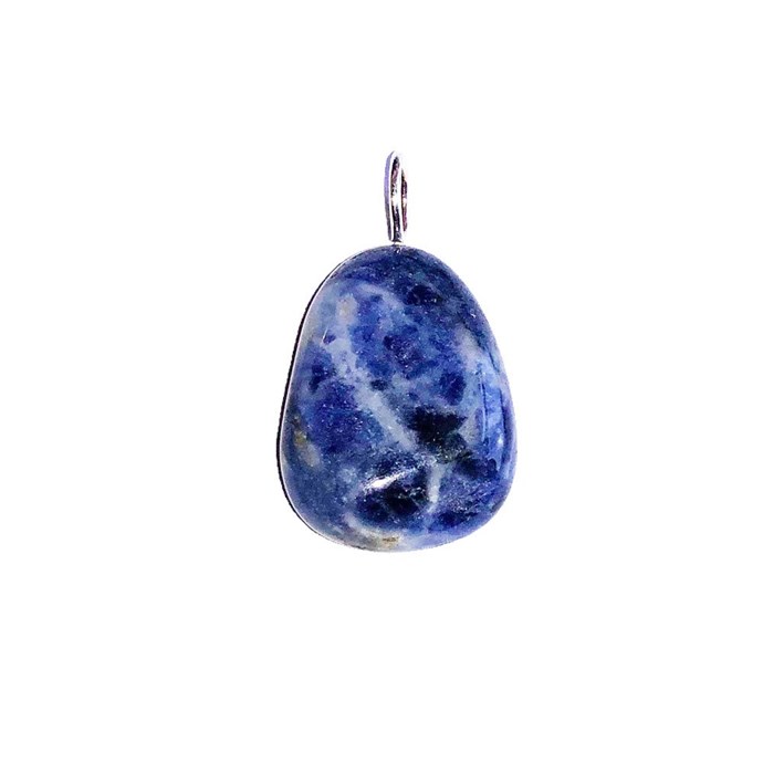 Pendentif Donut Sodalite Naturelle Maitrise De Soi Unisex Genuine Stone