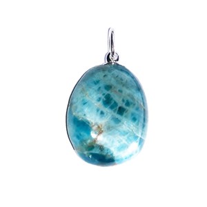 Pendentif apatite bleue - pierre roulée