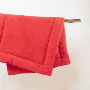 Edredon en coton bio fraise
