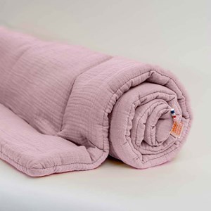 Edredon en coton bio rose
