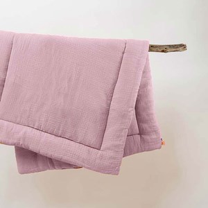 Edredon en coton bio rose