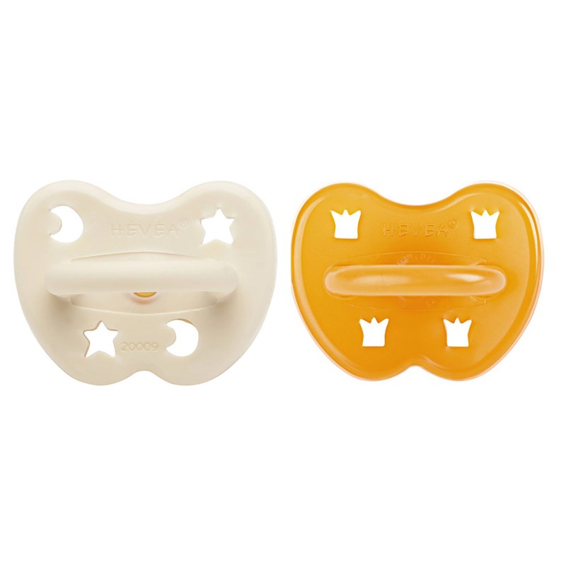 Lot de 2 tétines rondes milky white (Hevea) - Image 2