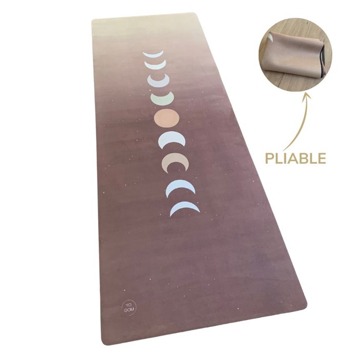 Tapis de yoga voyage lunes taupe Nature & Découvertes