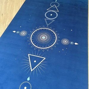 Tapis de yoga voyage samadhi bleu