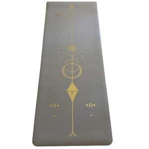 Tapis de yoga star solaire taupe gold