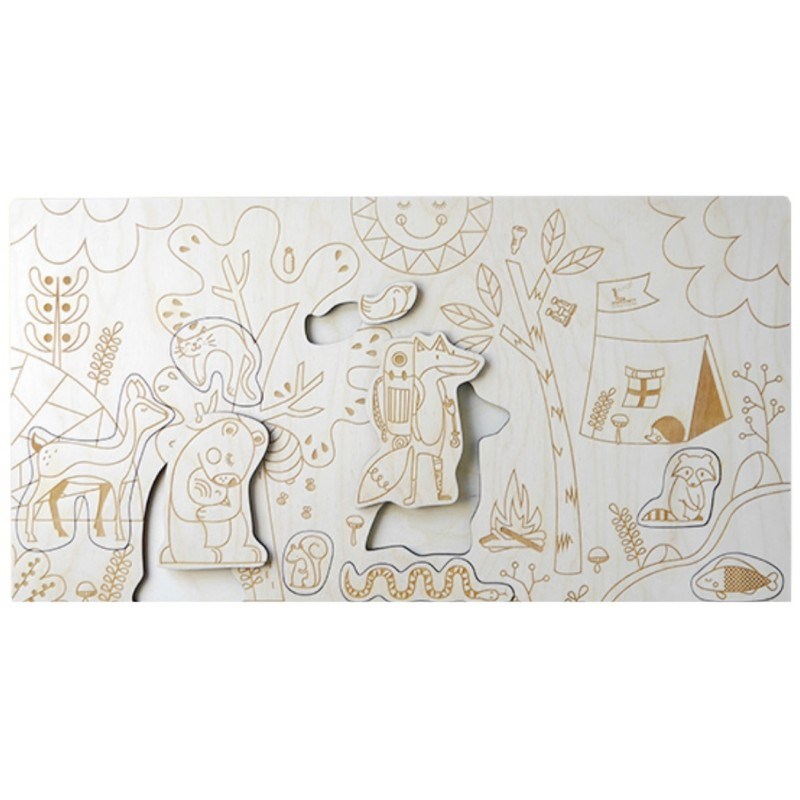 Stuka puka - Puzzle en bois le camping
