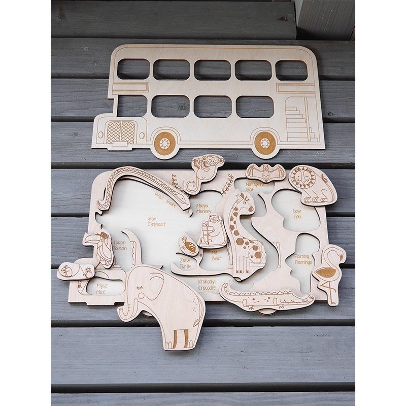 Stuka puka - Puzzle les animaux du bus