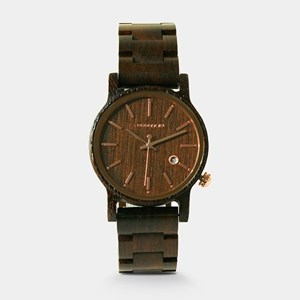 Montre bois homme ébène elegant