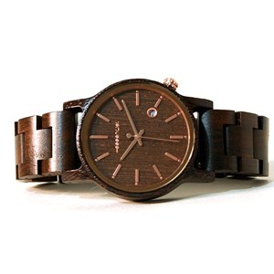 Montre bois homme ébène elegant