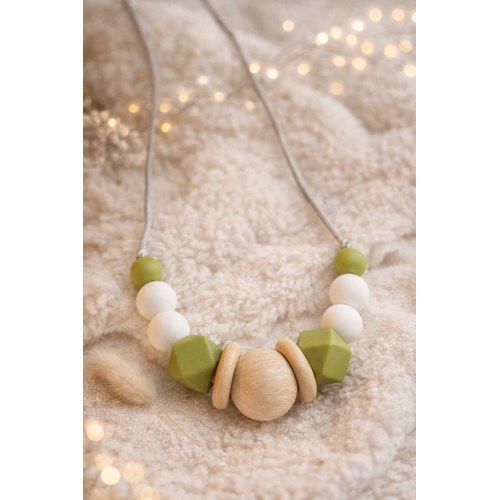 A Mes Copines - Collier allaitement vert naturel