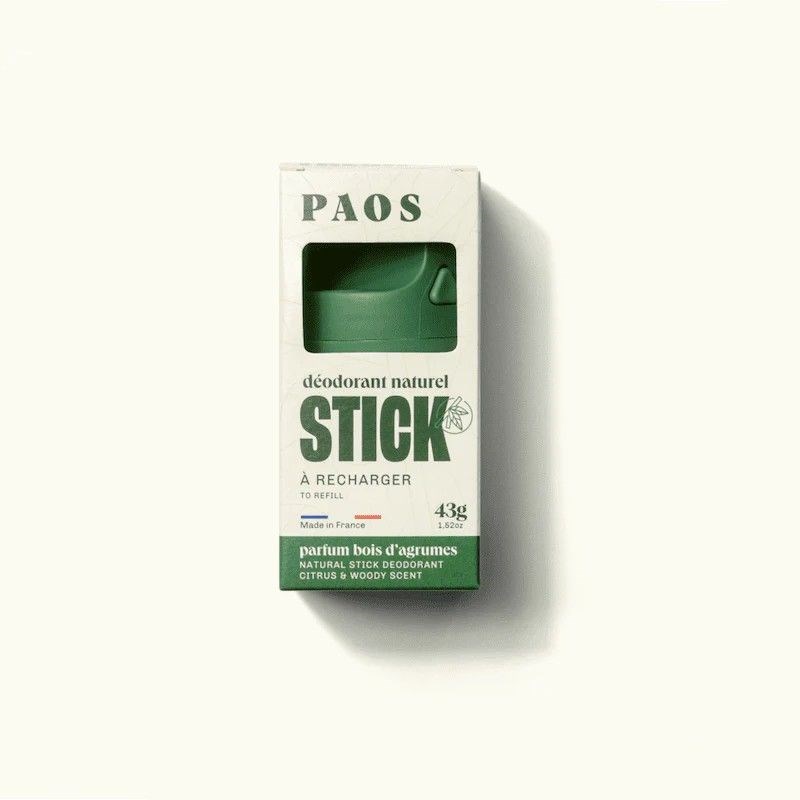 Déodorant naturel à stick rechargeable au bois d'agrumes paos