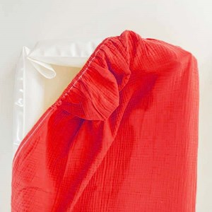 Housse de matelas à langer bio fraise