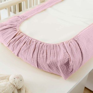 Housse de matelas à langer bio rose