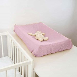 Housse de matelas à langer bio rose