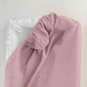 Housse de matelas à langer bio rose
