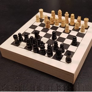 Coffret multi-jeux de société bois 4 en