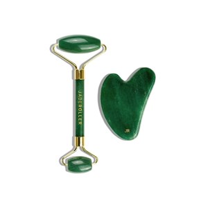 Jade roller - duo roll on & gua sha Vert