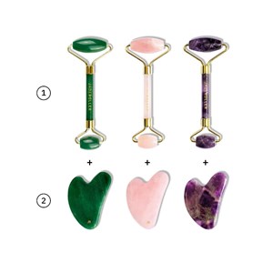 Jade roller - duo roll on & gua sha Violet
