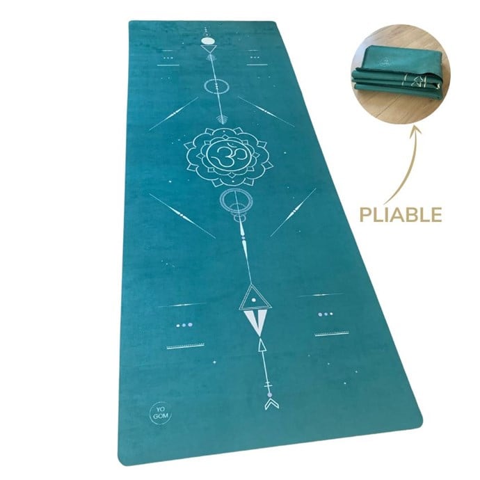 Tapis de Yoga de Voyage Yogom: Écologique, Lavable, Pliable