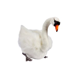 Peluche cygne blanc 27 cm