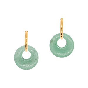 Boucles d'oreilles créoles  aventurine