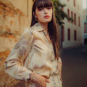 Boucles d'oreilles créoles jade jaune