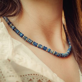 Collier blima en pierres lapis-lazuli