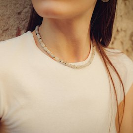 Collier blima en pierres labradorite