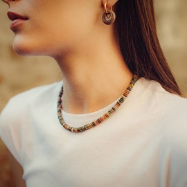 Parure blima en pierres agate indienne