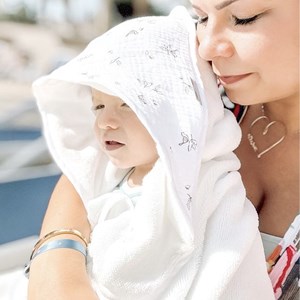 Cape de bain gaze coton bambou melody