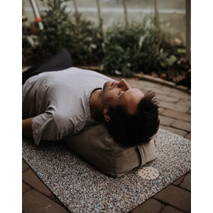 Bolster en tissu recyclé - brun clair